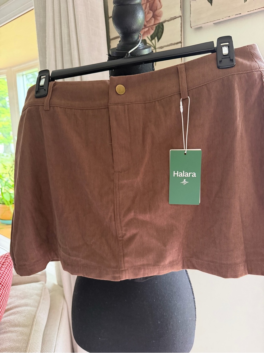 Halara Brown Corduroy Mini Skirt IF YOU KNOW YOU KNOW